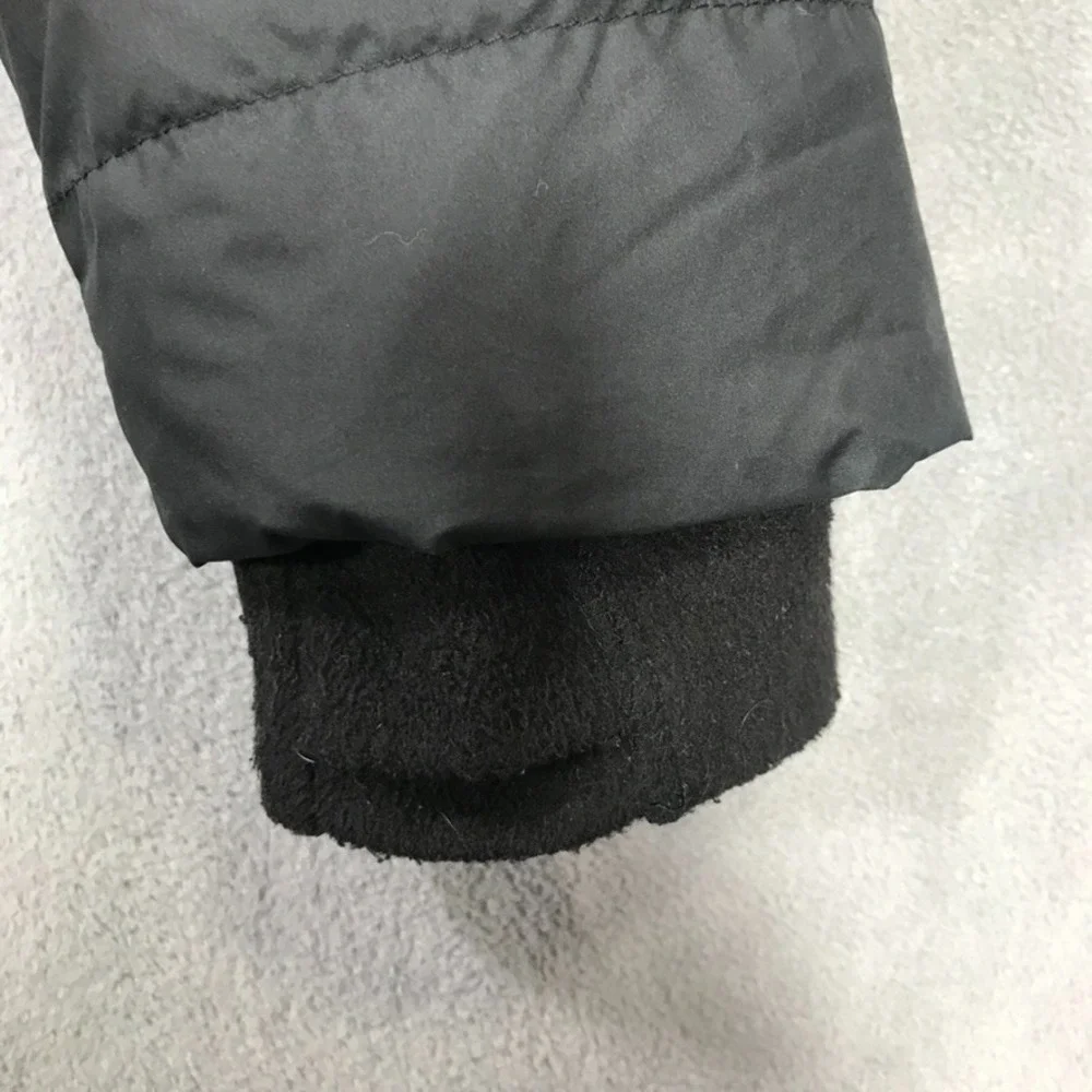 Athleta Girl Puffer Coat Youth Size XXL 16 Black Hooded Goose Down Full Zip